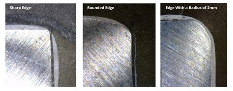 sharp edges on rounding